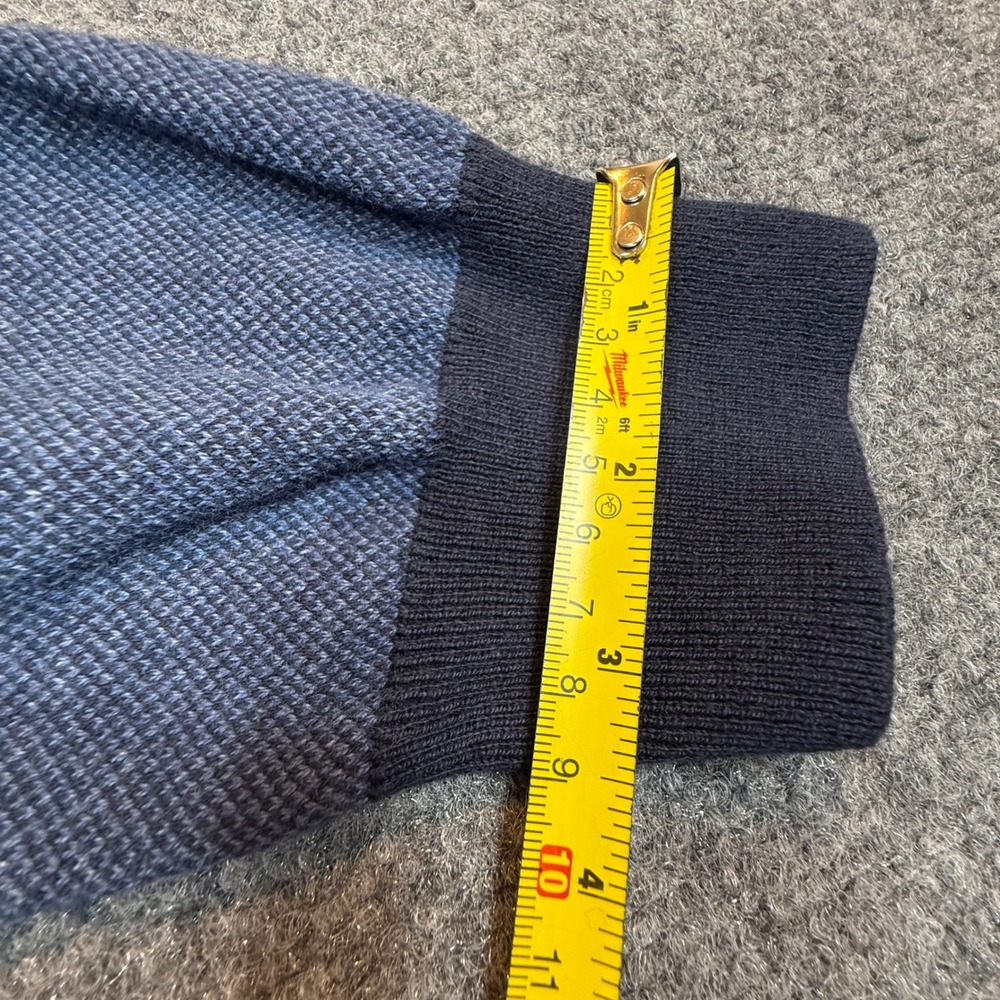 Brooks Brothers 346 Mens Large Blue Cotton Cashmere 1/4 Zip Sweater Pullover - Picture 10 of 10